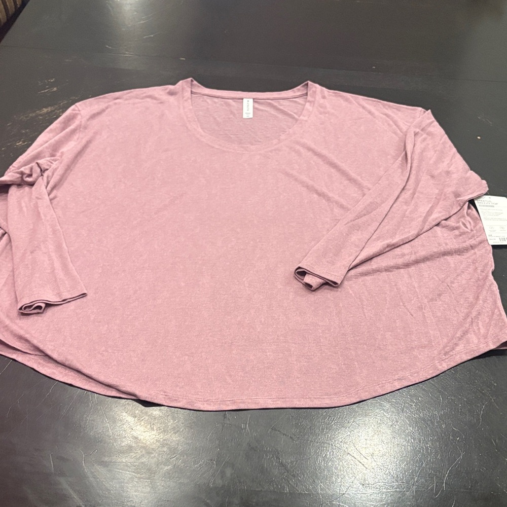 Athleta Mauve Long Sleeve Tee